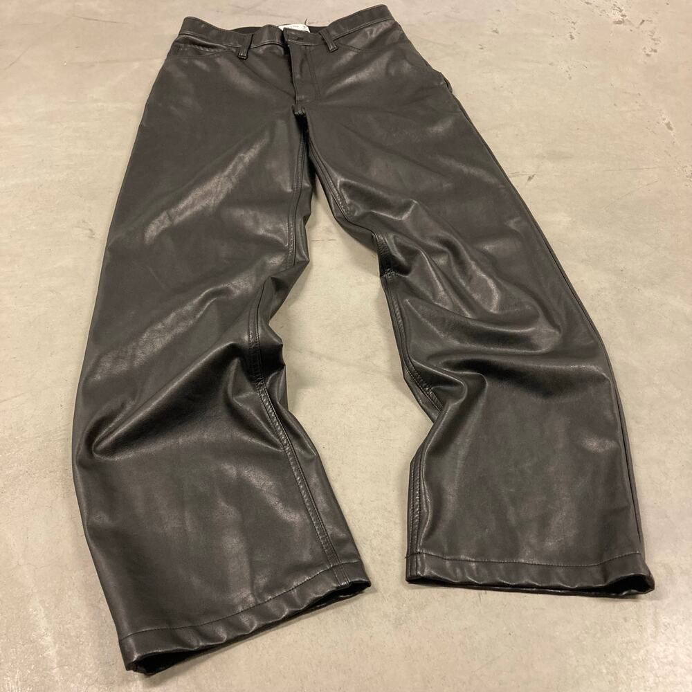 Y2K Abercrombie & Fitch baggy leather pants 28x29